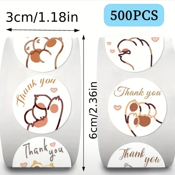 500pcs 😺  Thank you Stickers.NEW - Picture 4 of 6